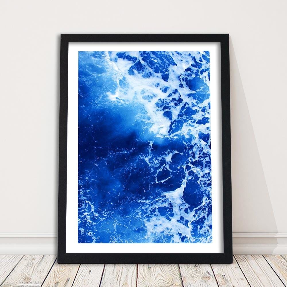 Glezna melnā rāmī - Blue Waves Home Trends