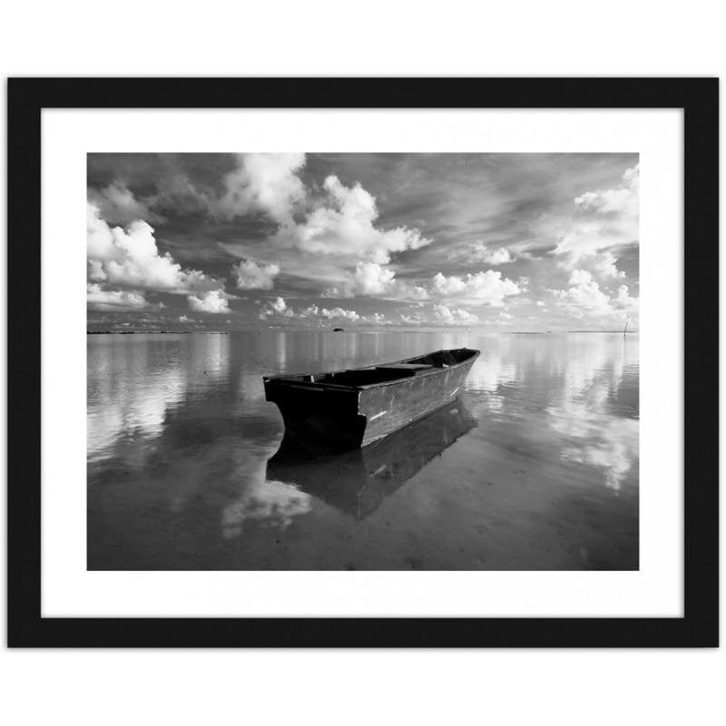 Glezna melnā rāmī - Boat in the clouds Home Trends