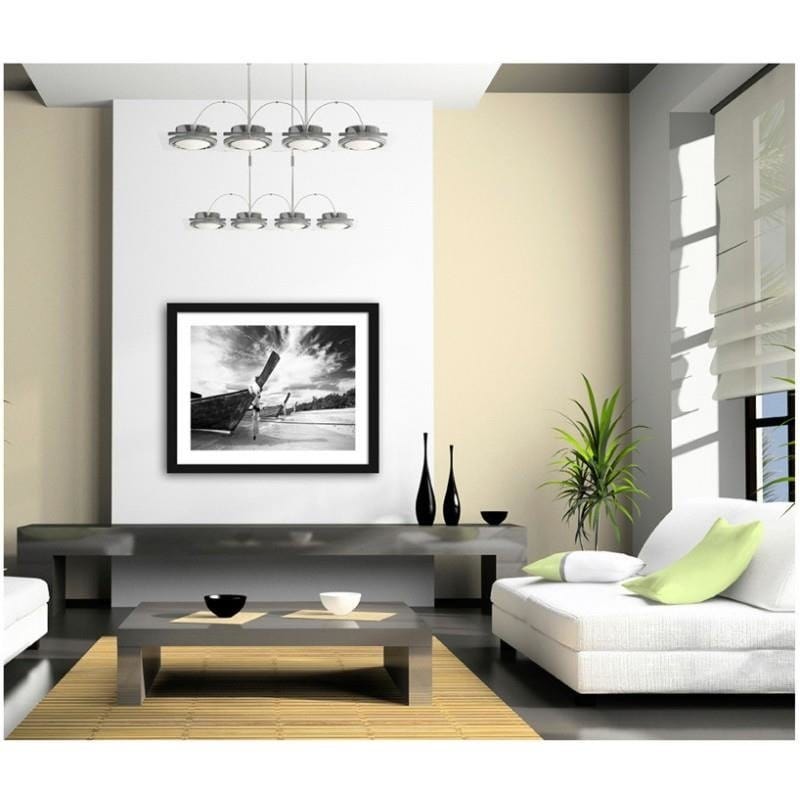 Glezna melnā rāmī - Boats on the shore Home Trends