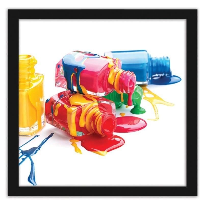 Glezna melnā rāmī - Bottles with spilled varnish Home Trends
