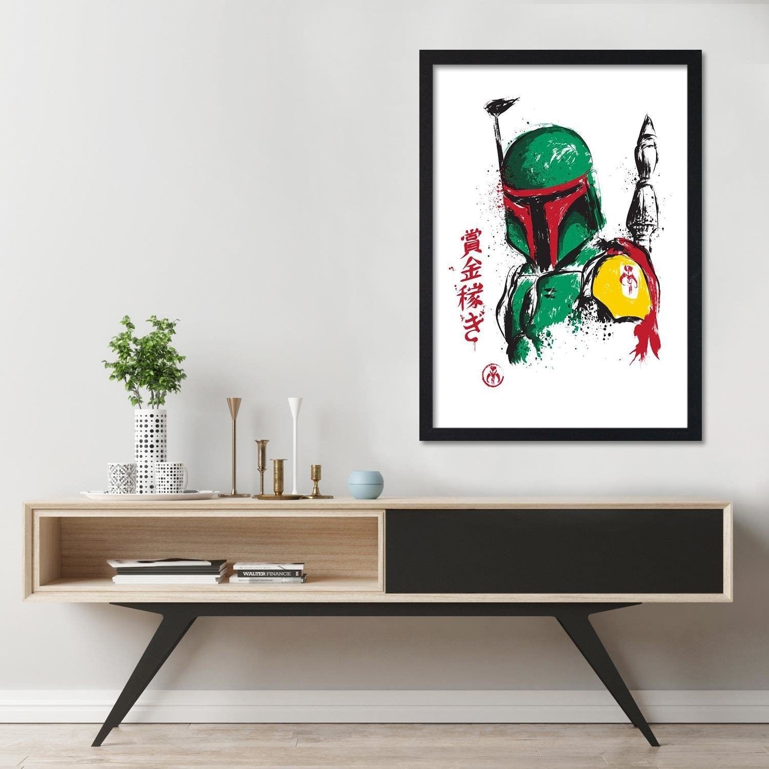 Glezna melnā rāmī - Bounty Hunter Green Home Trends