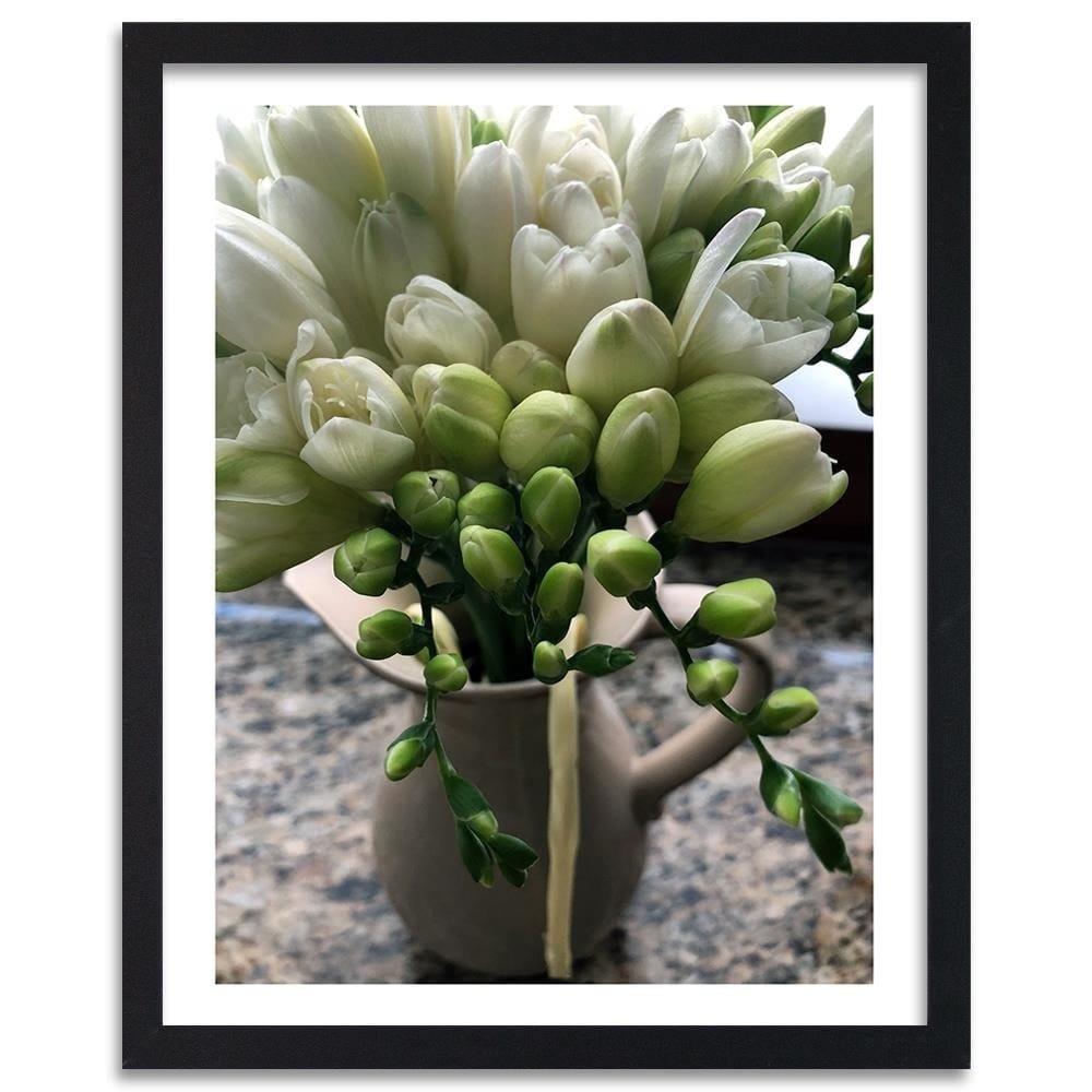 Glezna melnā rāmī - Bouquet Of Freesia Home Trends