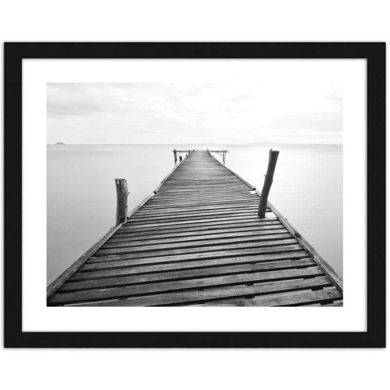 Glezna melnā rāmī - Bridge over water Home Trends