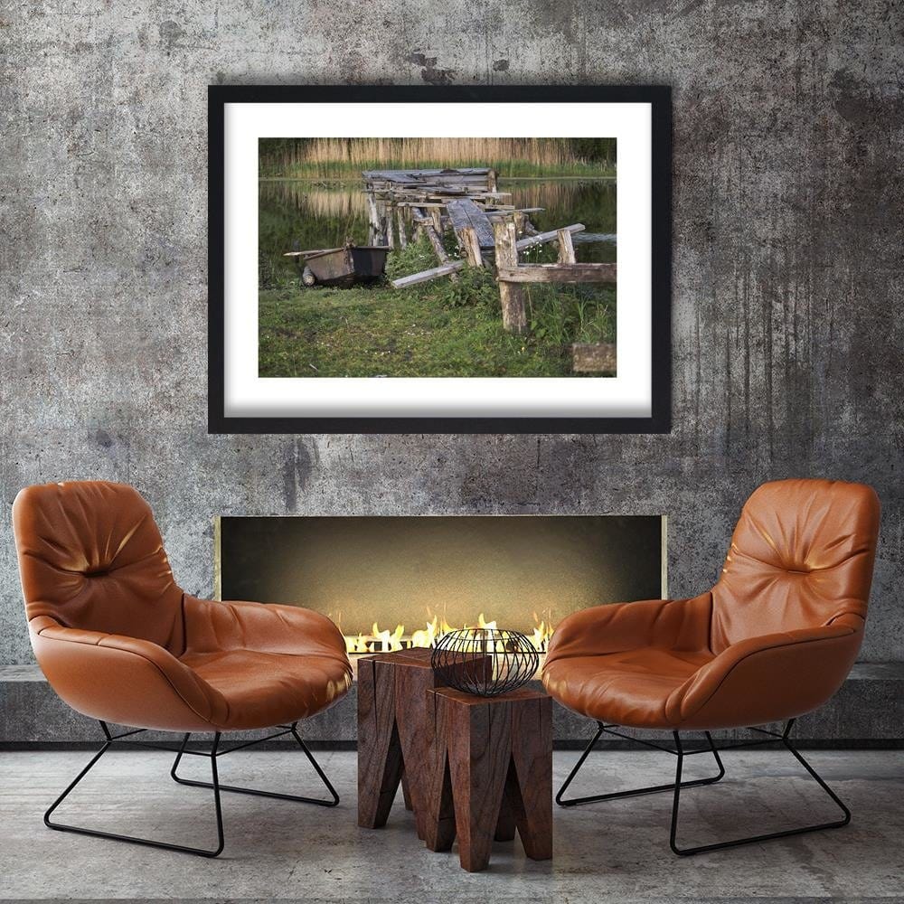 Glezna melnā rāmī - Broken Bridge Home Trends