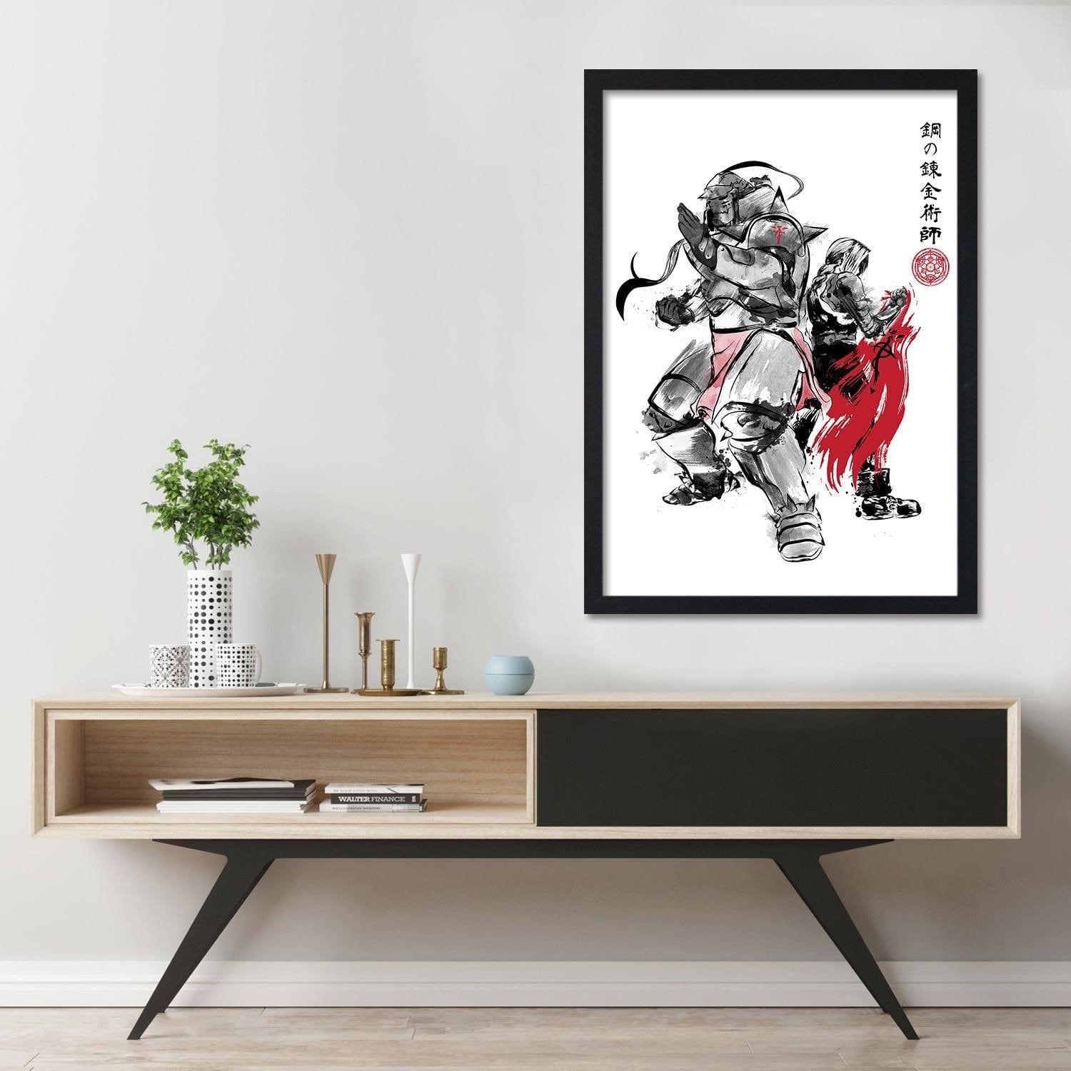 Glezna melnā rāmī - Brotherhood Red Home Trends