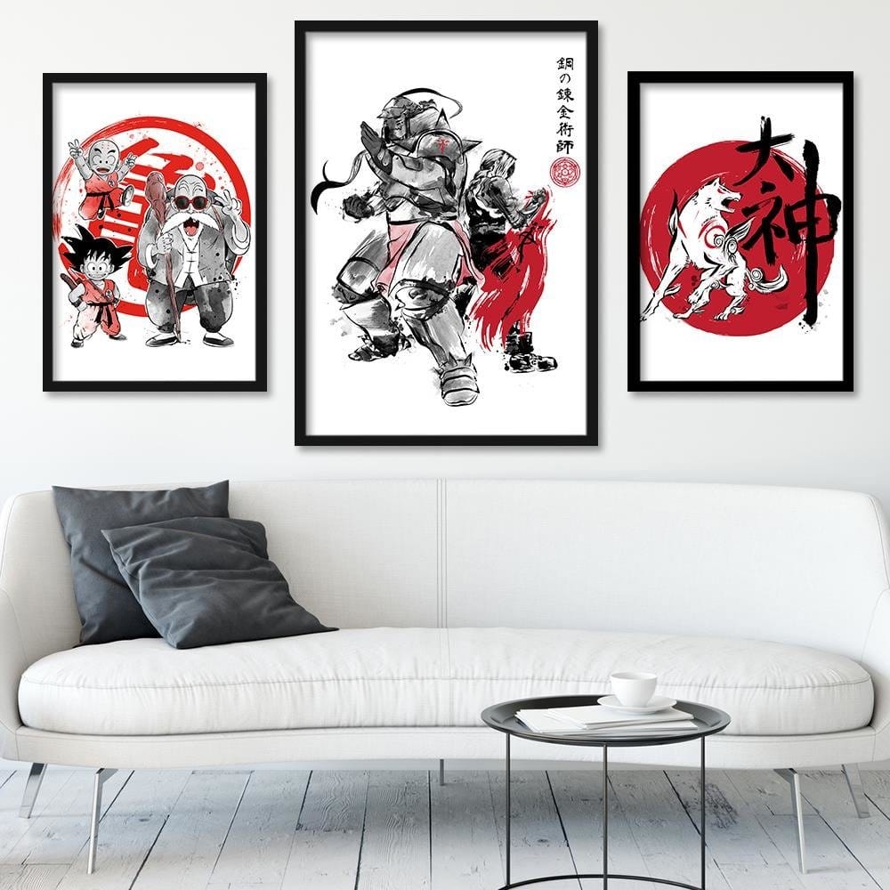 Glezna melnā rāmī - Brotherhood Red Home Trends