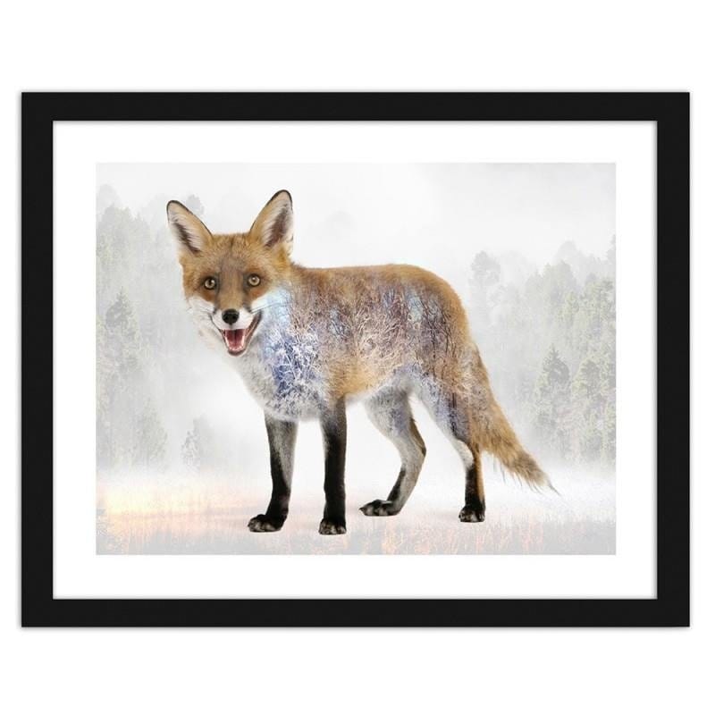 Glezna melnā rāmī - Brown fox Home Trends