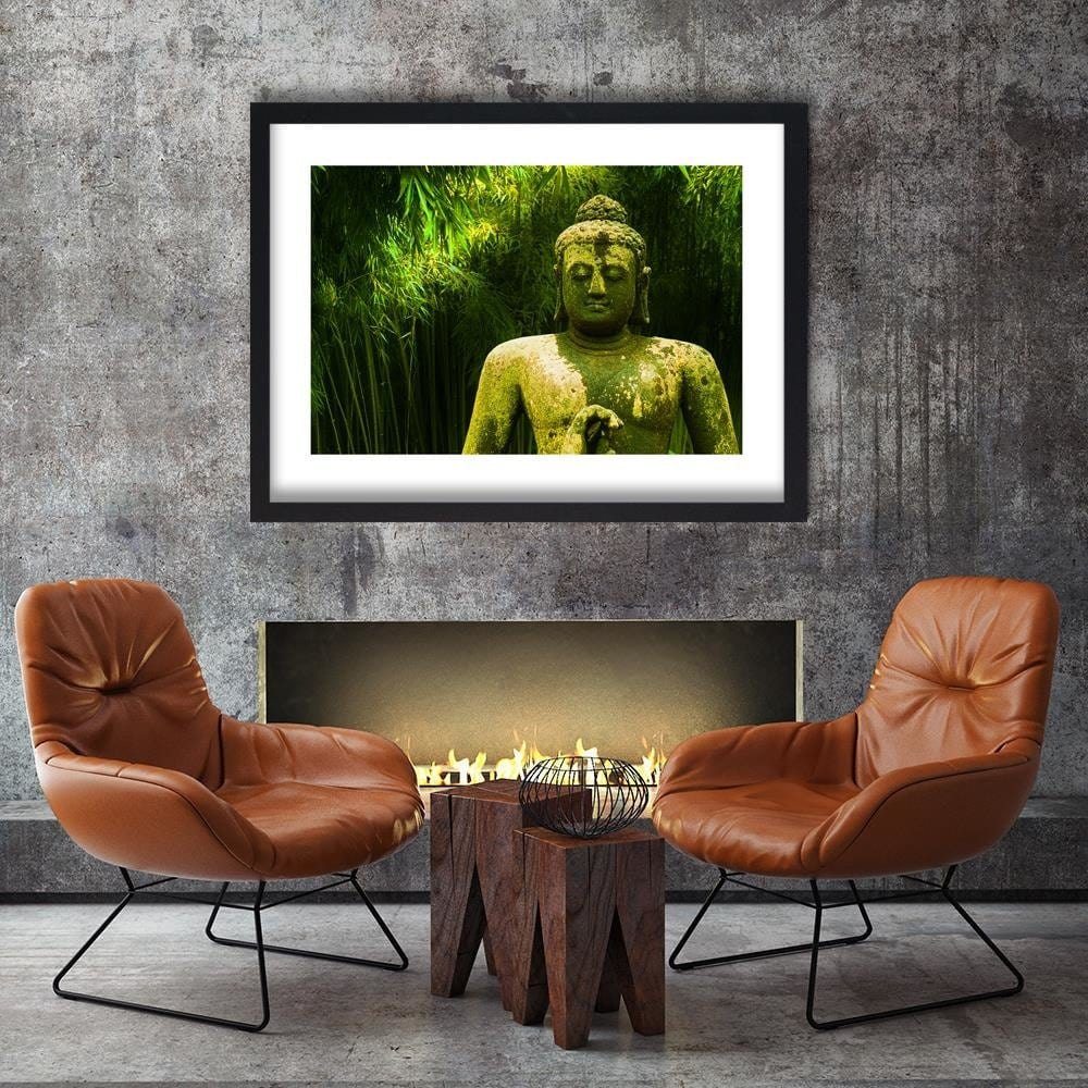 Glezna melnā rāmī - Buddha 4 Of Bamboos Home Trends