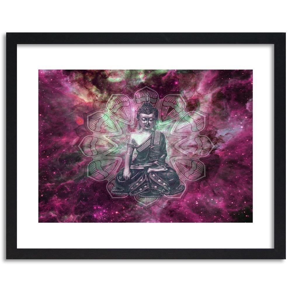 Glezna melnā rāmī - Buddha Abstraction Home Trends