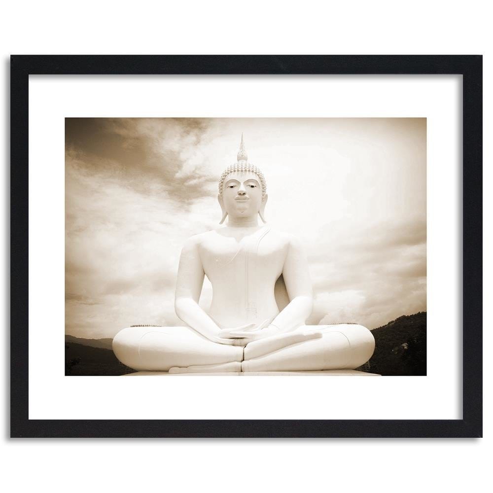 Glezna melnā rāmī - Buddha And The Sky Home Trends