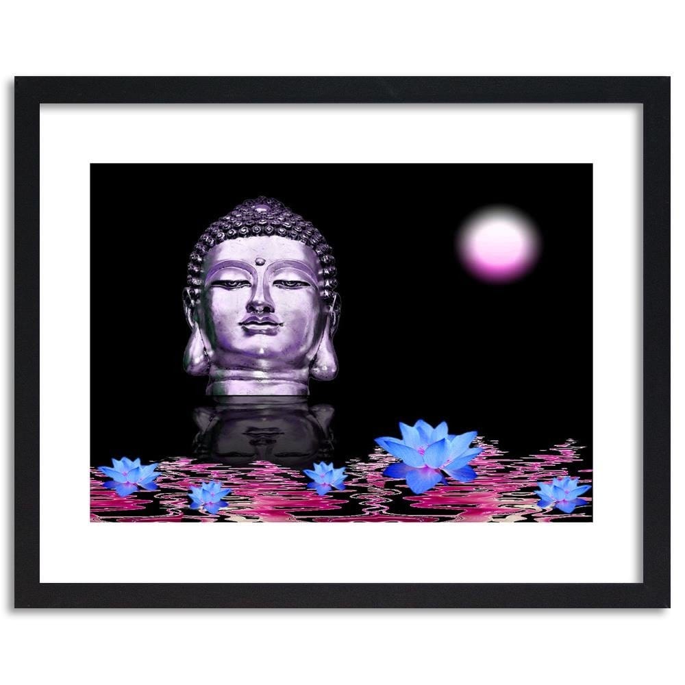 Glezna melnā rāmī - Buddha At Sunset Home Trends