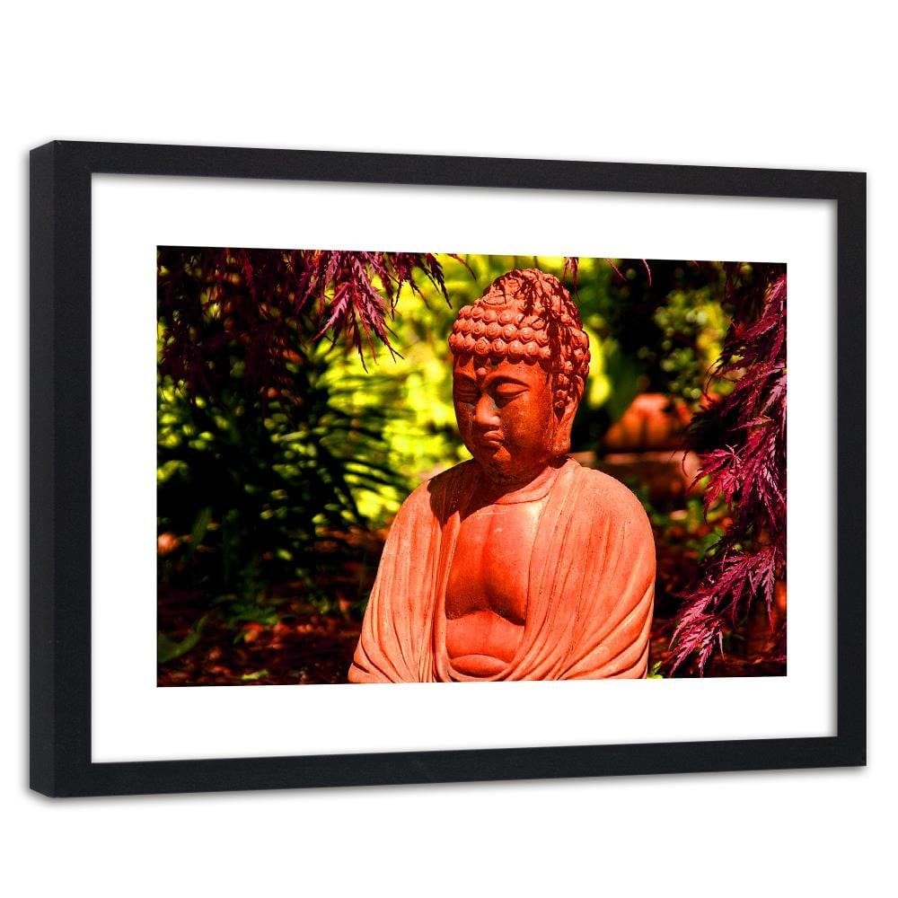 Glezna melnā rāmī - Buddha Between The Trees Home Trends