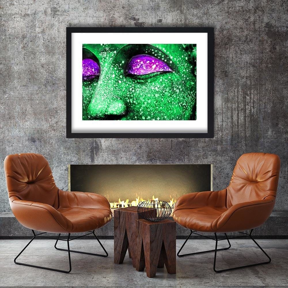 Glezna melnā rāmī - Buddha Eyes Home Trends