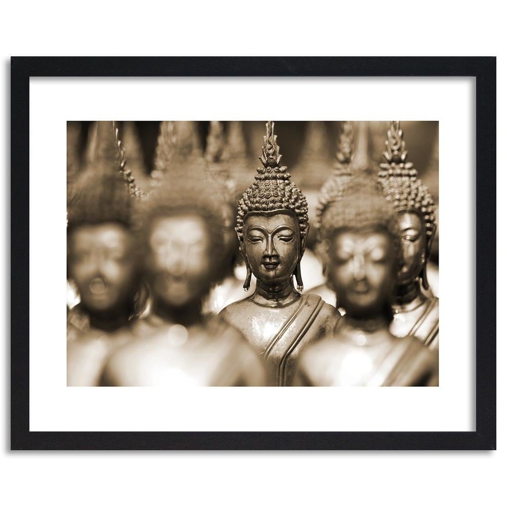 Glezna melnā rāmī - Buddha In The Crowd Home Trends