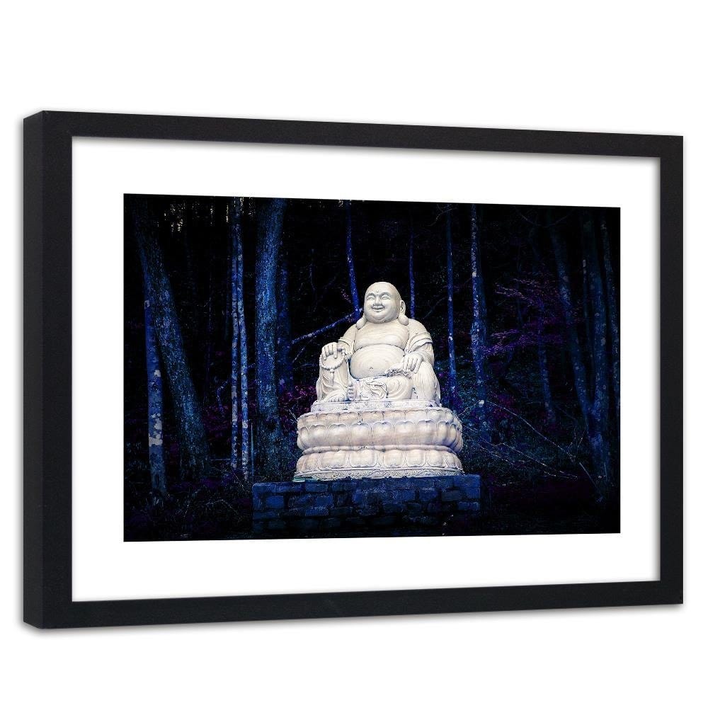 Glezna melnā rāmī - Buddha In The Forest Home Trends