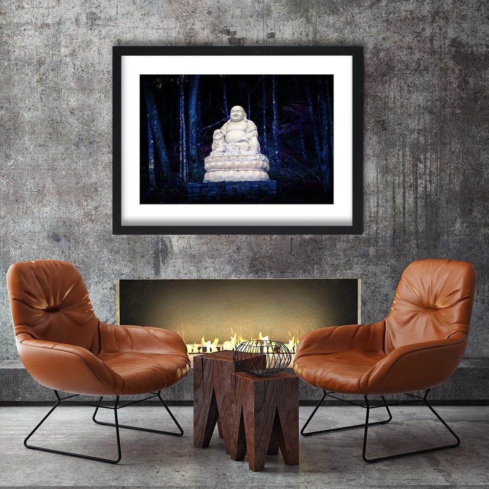 Glezna melnā rāmī - Buddha In The Forest Home Trends