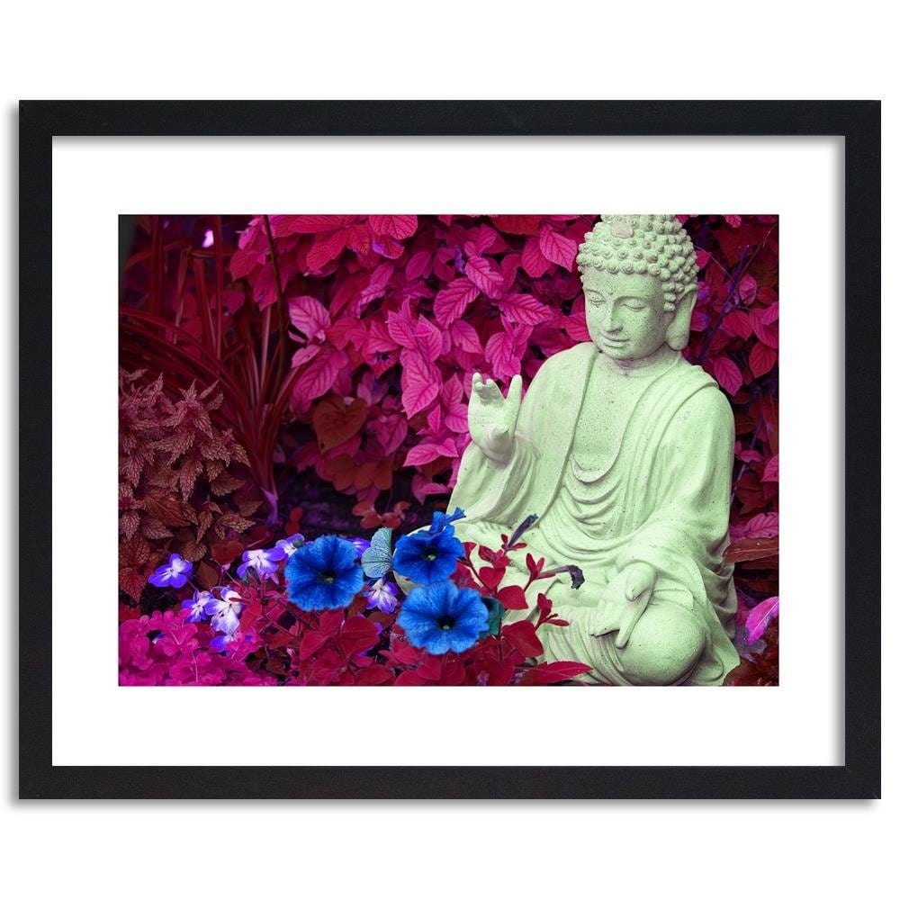 Glezna melnā rāmī - Buddha In The Garden Home Trends