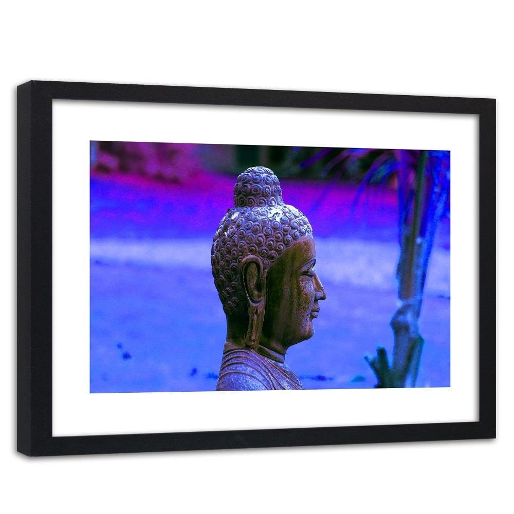 Glezna melnā rāmī - Buddha Profile Home Trends