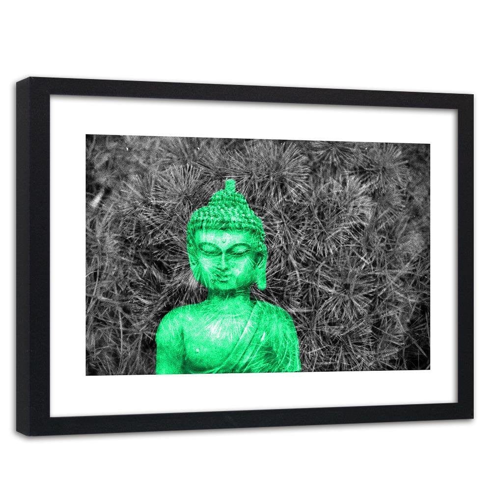 Glezna melnā rāmī - Buddha Sculpture Home Trends