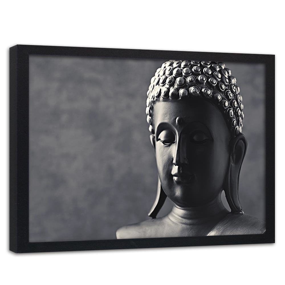 Glezna melnā rāmī - Buddha Statue Home Trends
