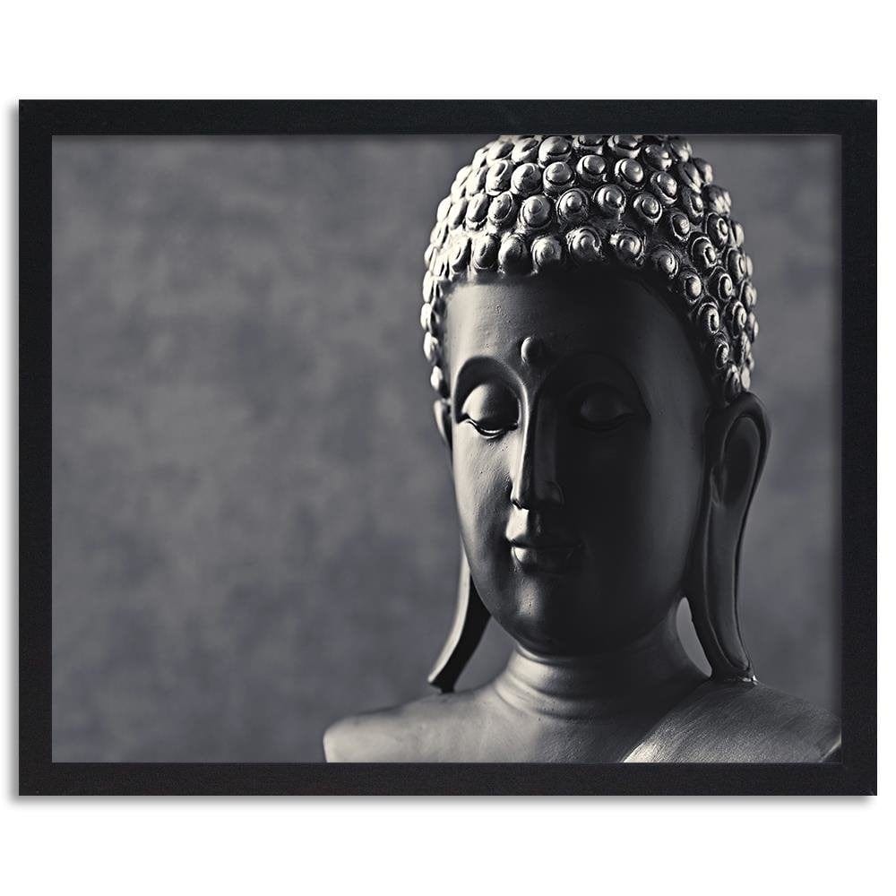 Glezna melnā rāmī - Buddha Statue Home Trends