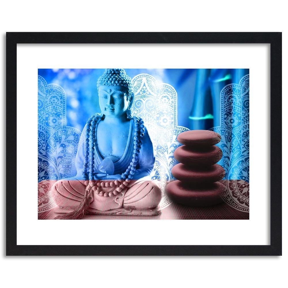 Glezna melnā rāmī - Buddha Zen Spa Home Trends