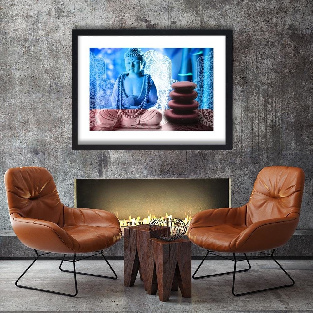 Glezna melnā rāmī - Buddha Zen Spa Home Trends