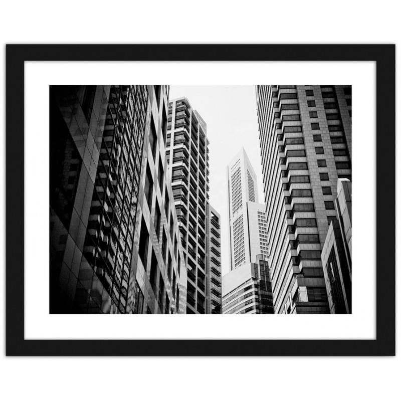 Glezna melnā rāmī - Buildings in the city Home Trends