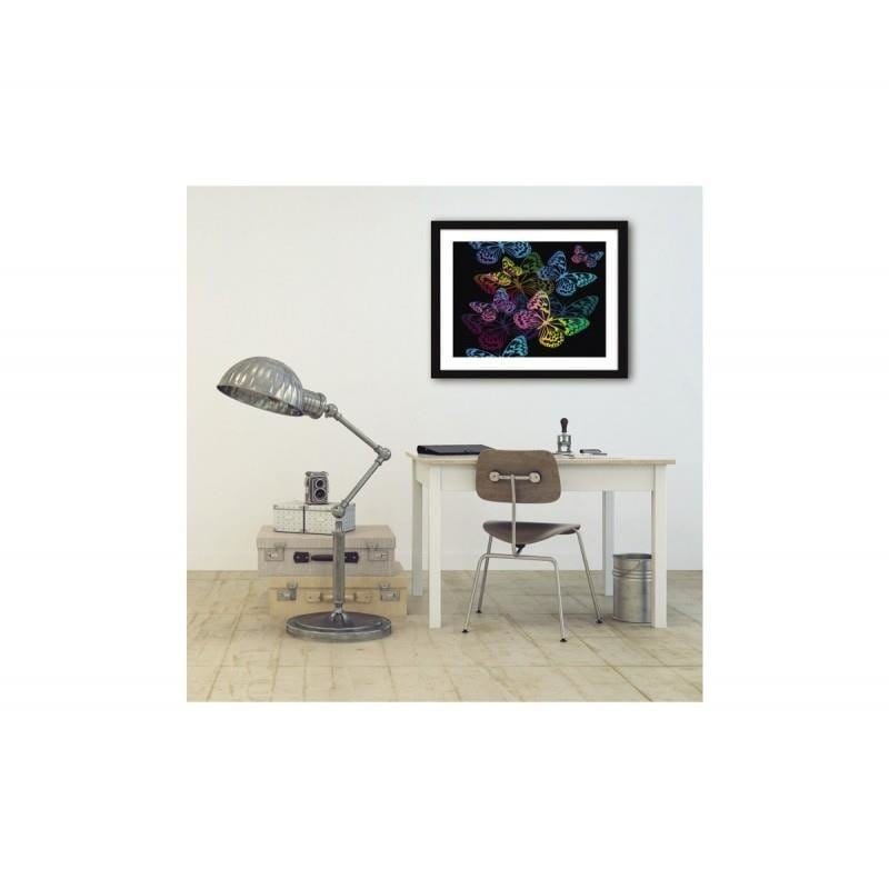 Glezna melnā rāmī - Butterflies  Home Trends