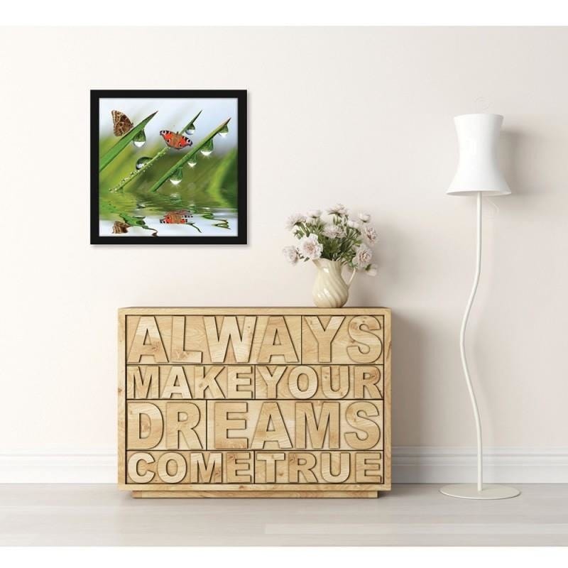 Glezna melnā rāmī - Butterflies on the peeled grass Home Trends