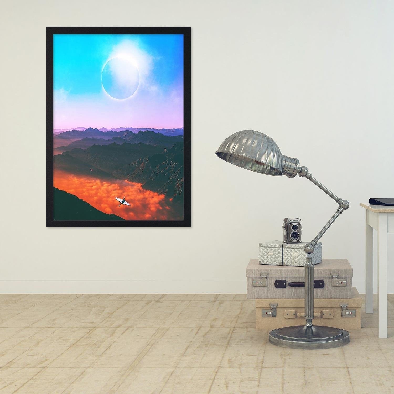 Glezna melnā rāmī - Canoe In The Clouds Home Trends