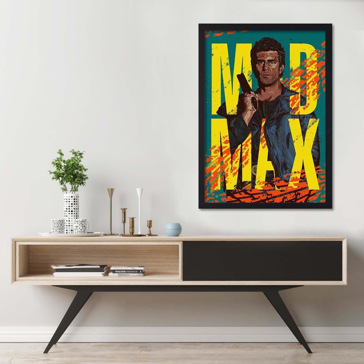 Glezna melnā rāmī - Cartoon Art Yellow Home Trends