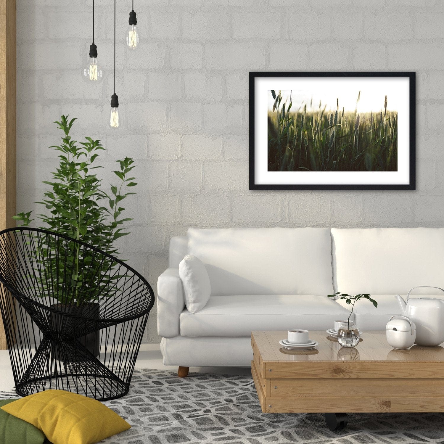 Glezna melnā rāmī - Cereal In The Sunshine Home Trends