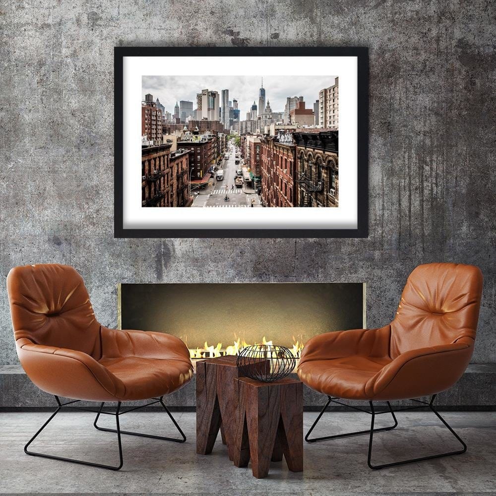 Glezna melnā rāmī - Chinatown In New York City Home Trends