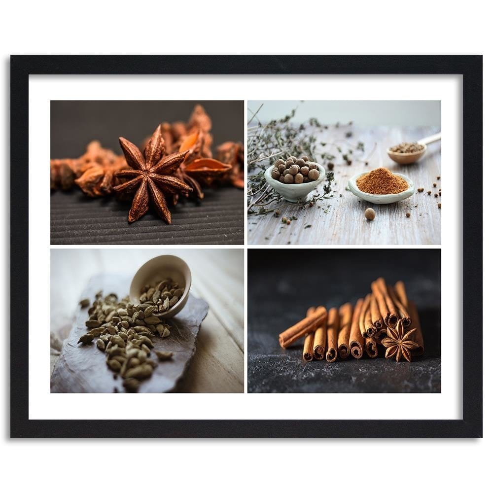 Glezna melnā rāmī - Cinnamon Cardamom Spice Home Trends