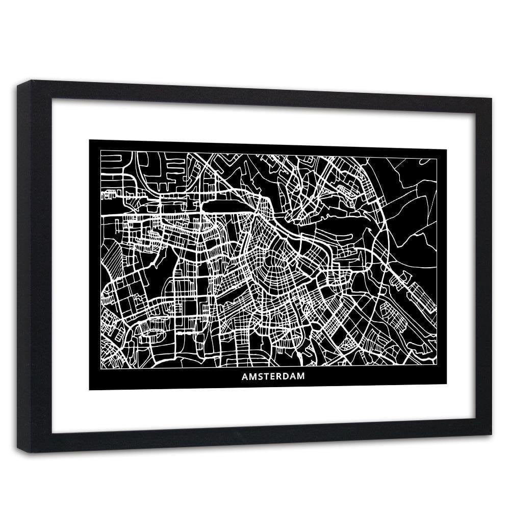Glezna melnā rāmī - City Amsterdam Home Trends