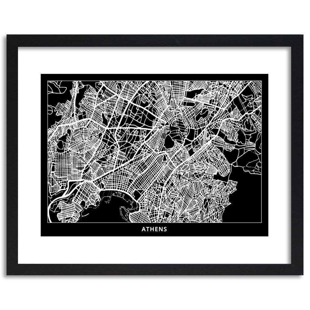 Glezna melnā rāmī - City Athens Home Trends