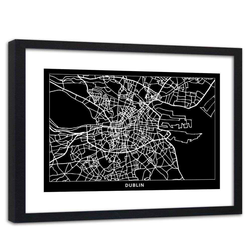 Glezna melnā rāmī - City Dublin Home Trends