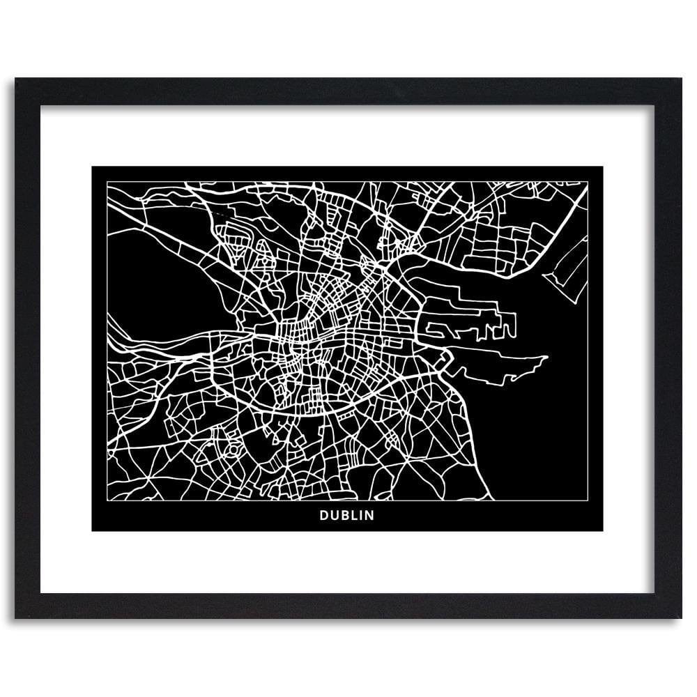 Glezna melnā rāmī - City Dublin Home Trends