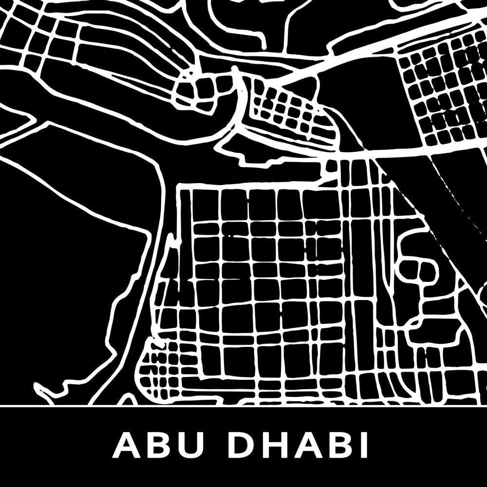 Glezna melnā rāmī - City In Abu Dhabi Home Trends