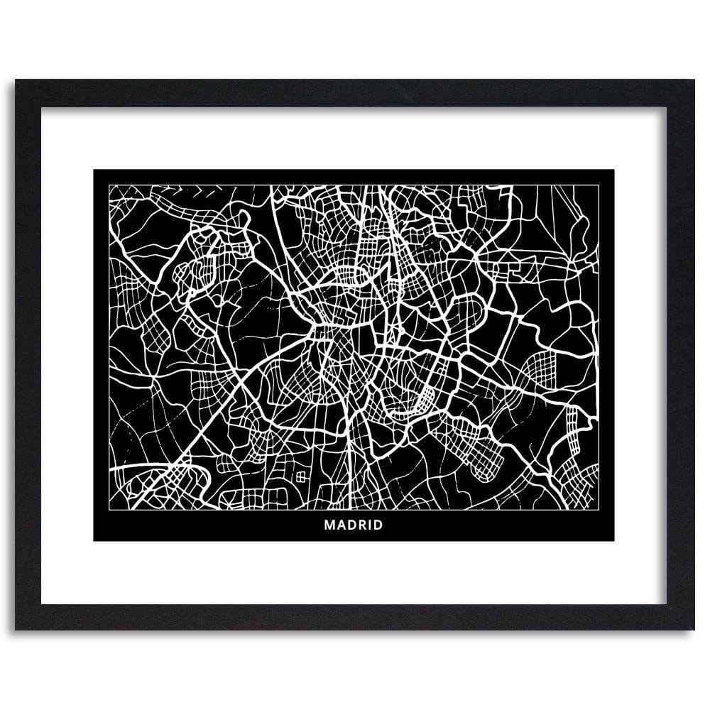 Glezna melnā rāmī - City In Madrid Home Trends