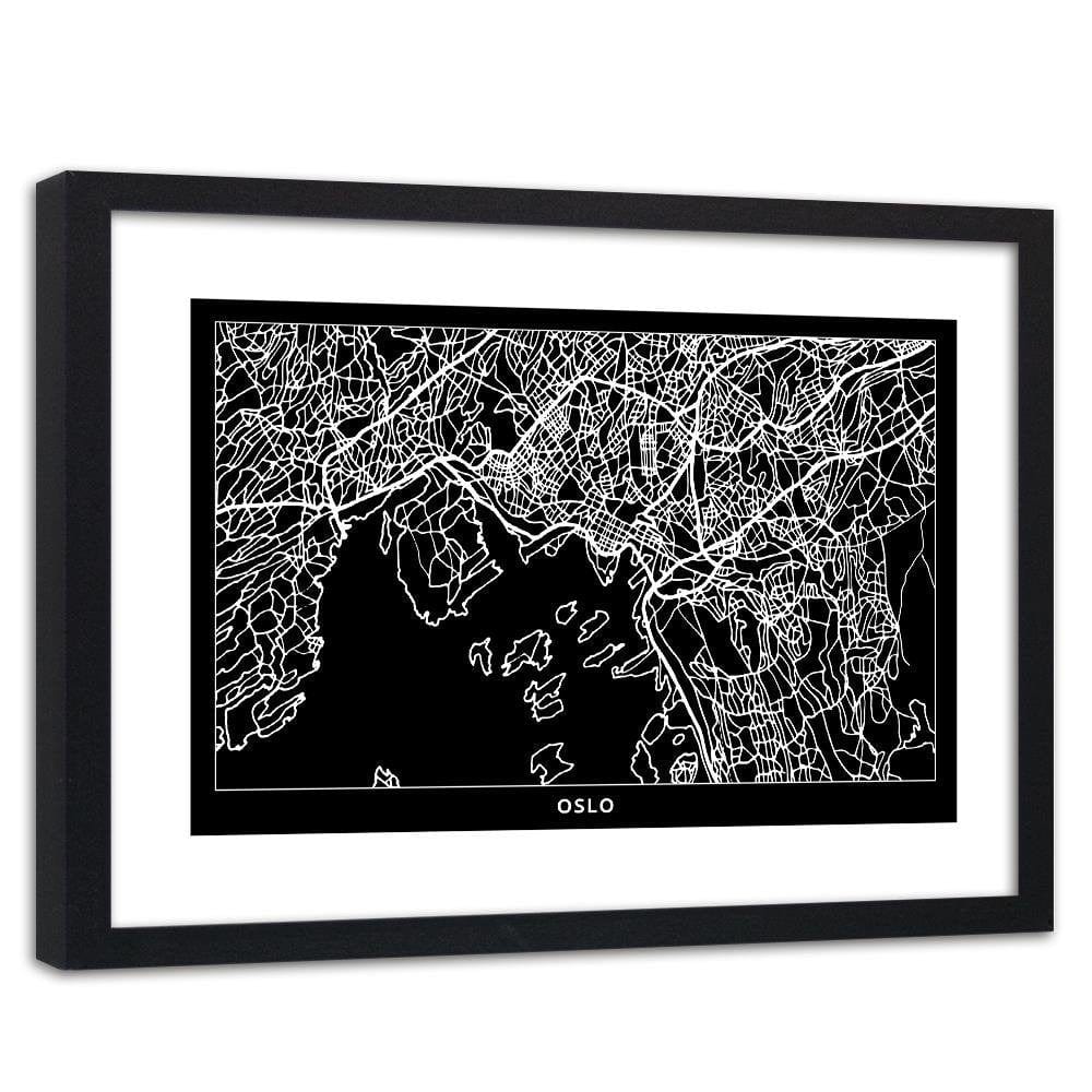 Glezna melnā rāmī - City In Oslo Home Trends