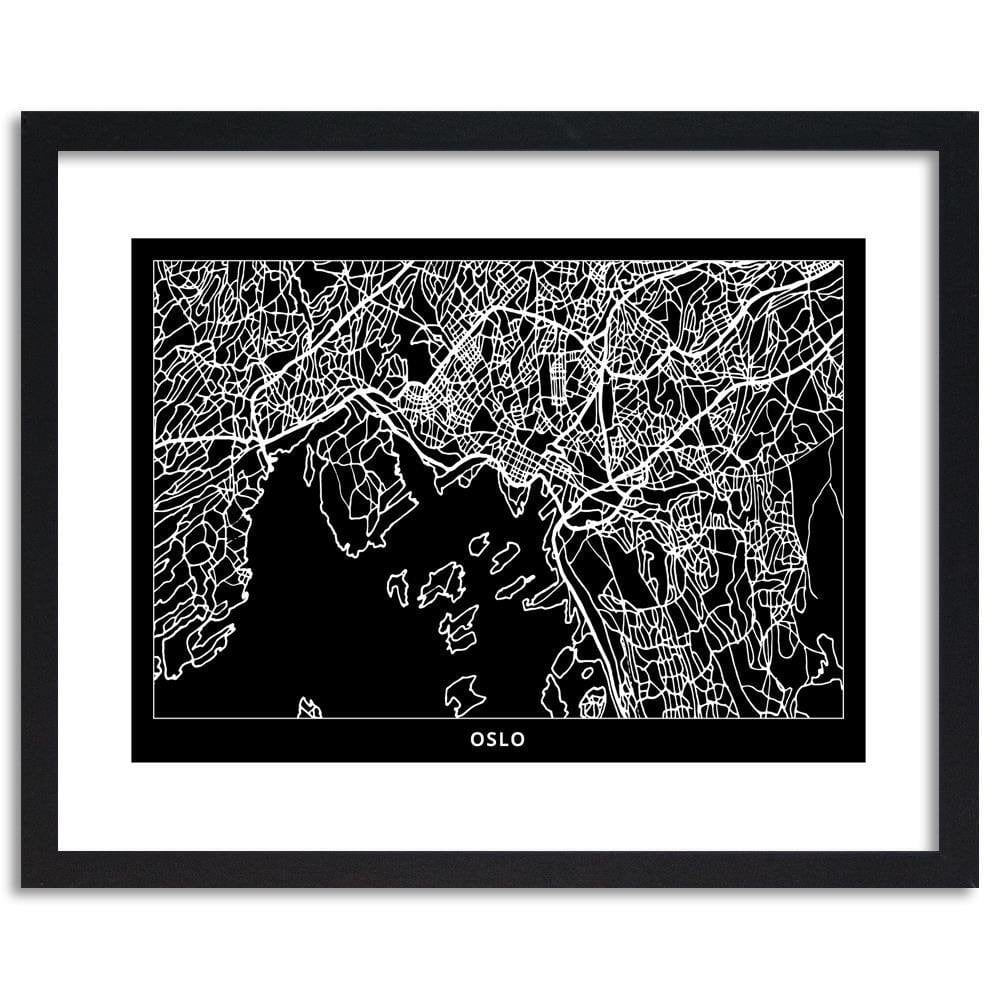 Glezna melnā rāmī - City In Oslo Home Trends
