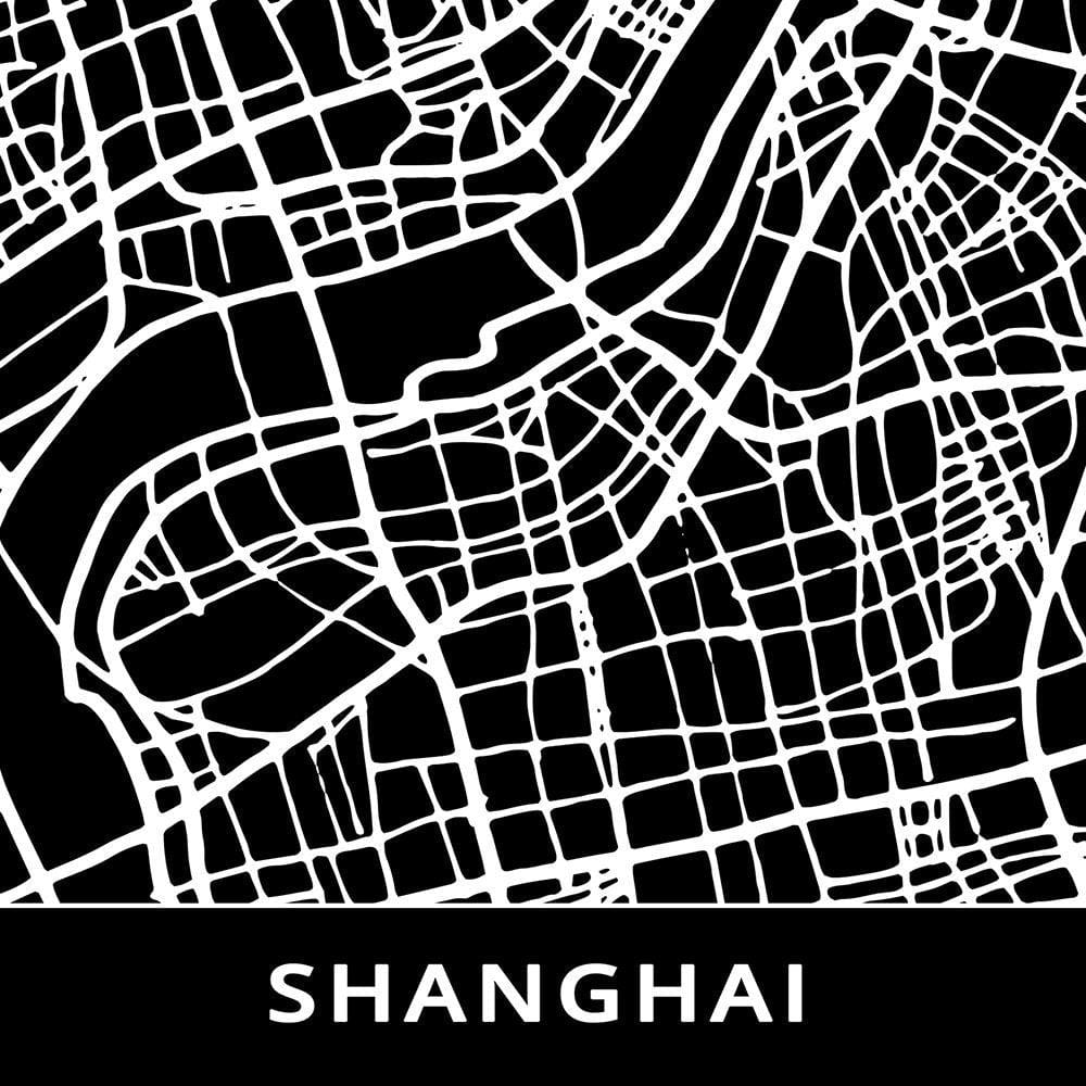 Glezna melnā rāmī - City In Shanghai Home Trends