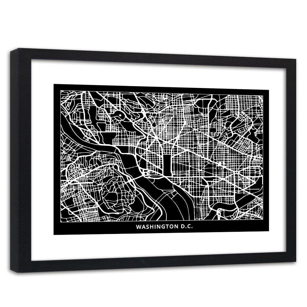 Glezna melnā rāmī - City In Washington Home Trends