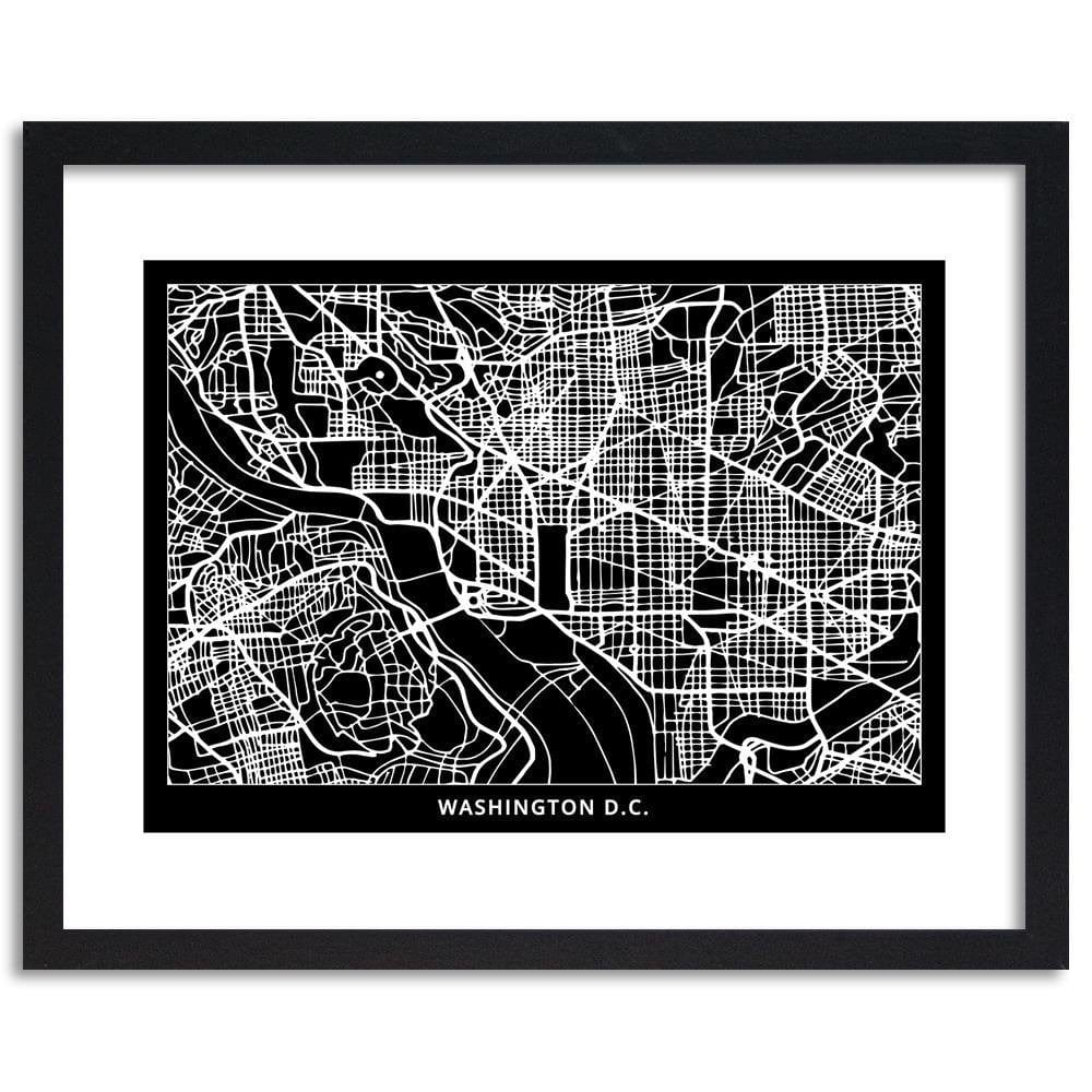 Glezna melnā rāmī - City In Washington Home Trends
