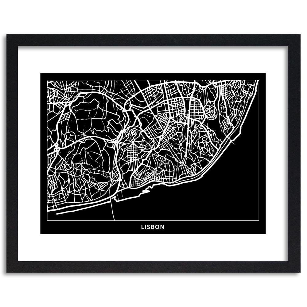 Glezna melnā rāmī - City Lisbon Home Trends