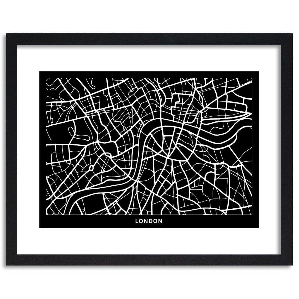 Glezna melnā rāmī - City London Home Trends
