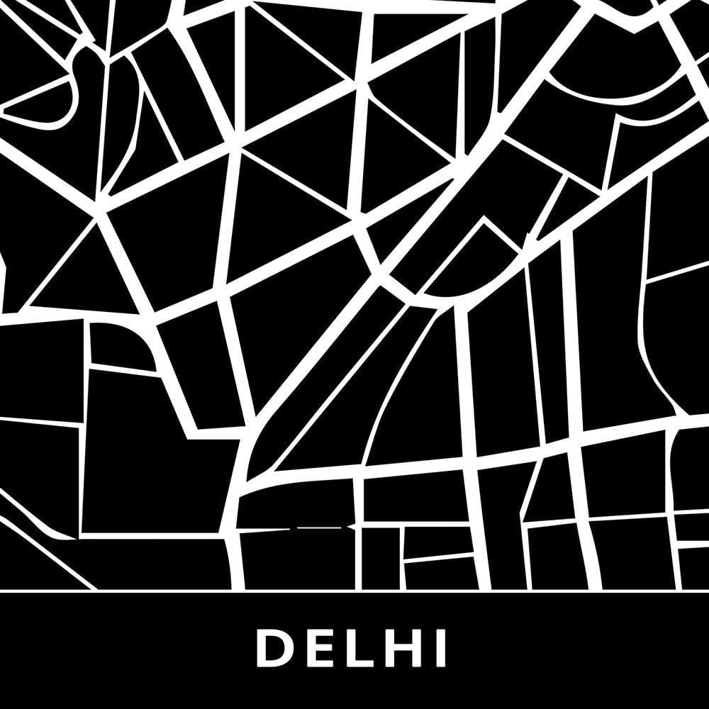 Glezna melnā rāmī - City Of Delhi Home Trends