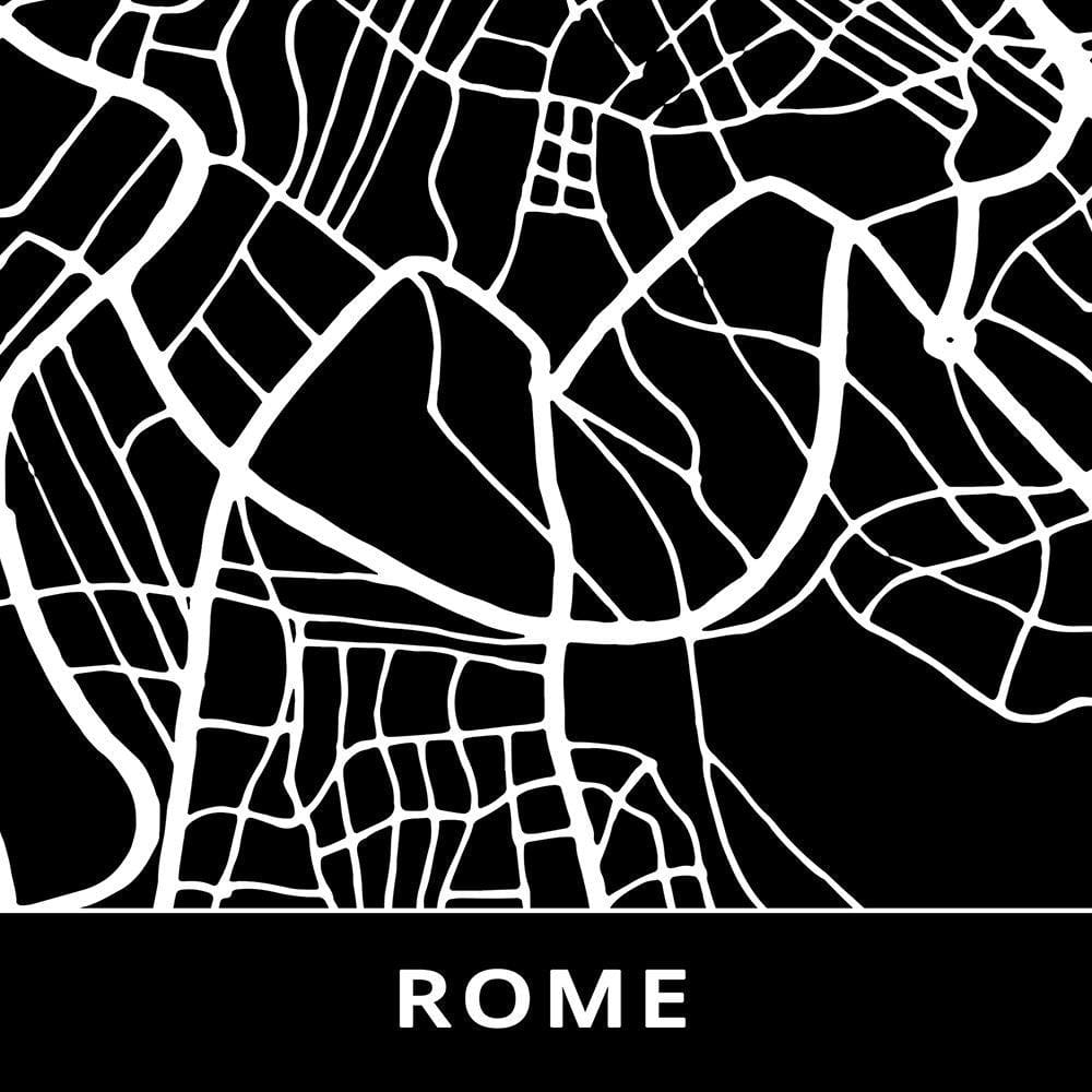 Glezna melnā rāmī - City Plan Rome Home Trends